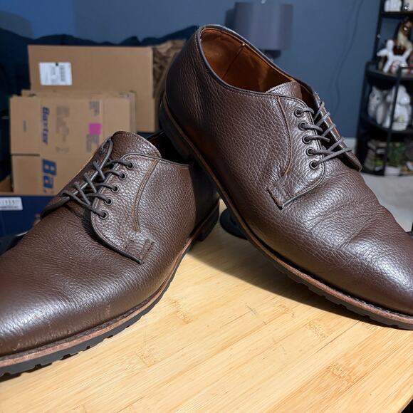 Allen Edmonds SAN MARCO Dark Brown Pebbled Leather Blucher Lugged Sole Mens 13 main image 5
